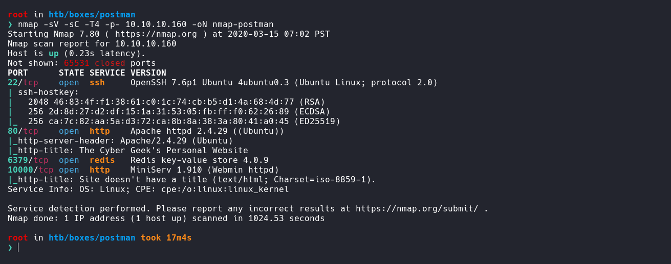 HackTheBox-Postman/nmap-postman.png