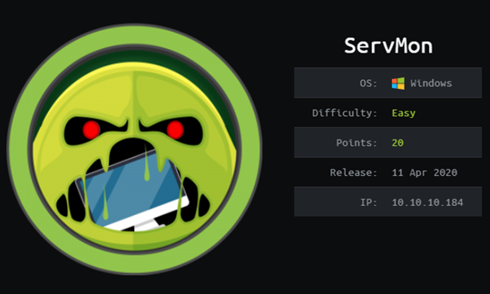 HackTheBox-ServMon